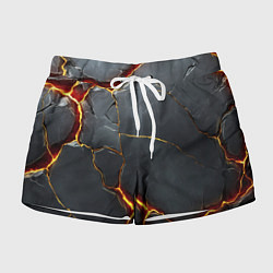 Женские шорты Серая текстура с золотым изломом