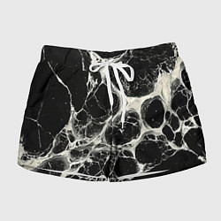 Шорты женские Бело-черная потертая текстура, цвет: 3D-принт