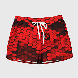 Шорты женские BMW карбоновая абстракция, цвет: 3D-принт
