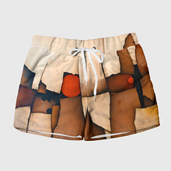 Шорты женские Фрагментированная композиция, цвет: 3D-принт
