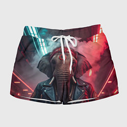 Шорты женские Cyberpunk elephant, цвет: 3D-принт