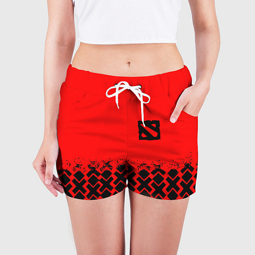 Женские шорты Dota игровой паттерн / 3D-принт – фото 3