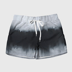 Шорты женские Разводы черной краски, цвет: 3D-принт