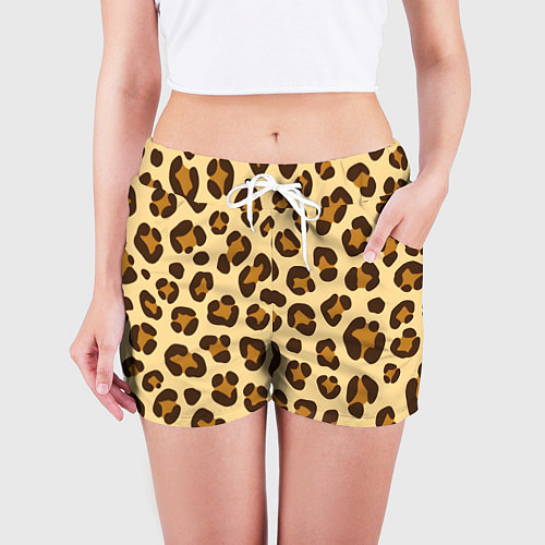 Женские шорты Паттерн с пятнами леопарда / 3D-принт – фото 3