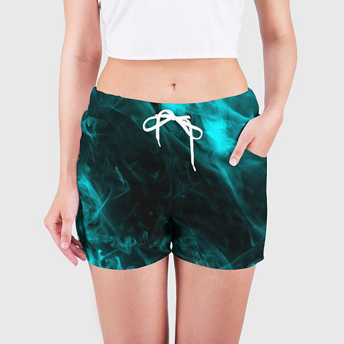 Женские шорты Neon smoke / 3D-принт – фото 3