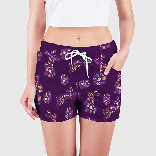 Женские шорты Кролики и яйца / 3D-принт – фото 3