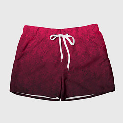 Шорты женские Текстурный тёмно-розовый градиент, цвет: 3D-принт