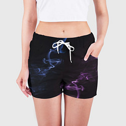 Шорты женские Color black blue pink, цвет: 3D-принт — фото 2