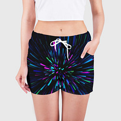 Шорты женские Neon rods, цвет: 3D-принт — фото 2