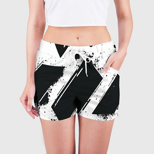 Женские шорты Color black white / 3D-принт – фото 3