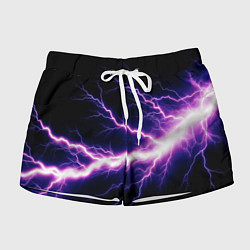 Шорты женские Lightning purple, цвет: 3D-принт