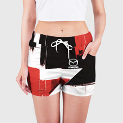 Шорты женские Mazda логотип, цвет: 3D-принт — фото 2