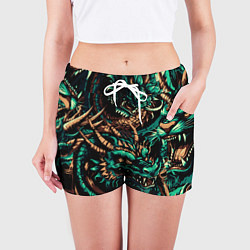 Шорты женские Японские драконы ирезуми, цвет: 3D-принт — фото 2