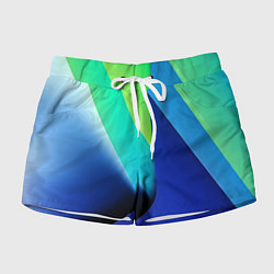 Шорты женские Color blue green, цвет: 3D-принт