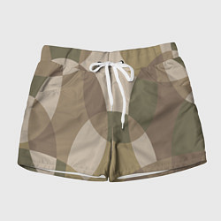 Шорты женские Цветной графический паттерн мозаика, цвет: 3D-принт