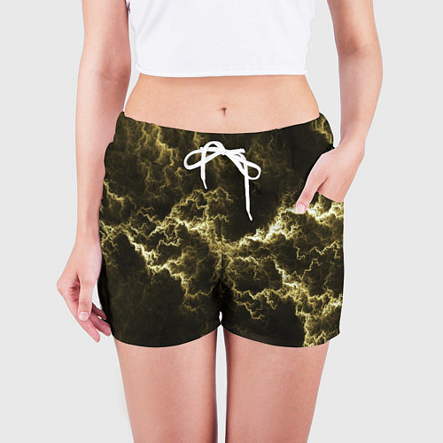 Женские шорты Lightning yellow / 3D-принт – фото 3