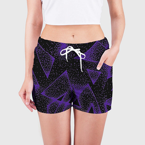Женские шорты The triangle is purple / 3D-принт – фото 3