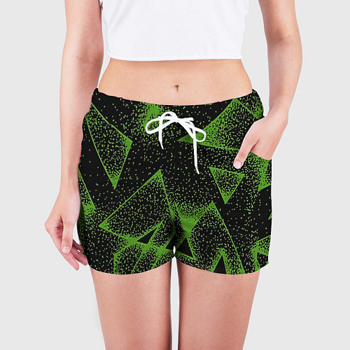 Женские шорты Triangles with dots / 3D-принт – фото 3