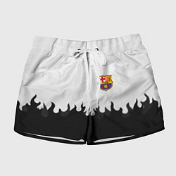 Шорты женские Barcelona черный огонь, цвет: 3D-принт