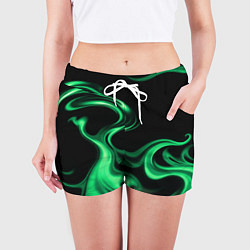 Шорты женские Color green smoke, цвет: 3D-принт — фото 2