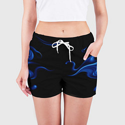 Шорты женские Color blue abstraction, цвет: 3D-принт — фото 2