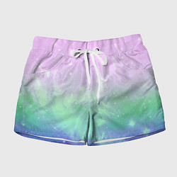 Женские шорты Космический бледный розово-синий