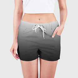 Шорты женские Текстурированный градиент тёмно-серый, цвет: 3D-принт — фото 2