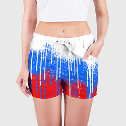 Шорты женские Патриот - флаг, цвет: 3D-принт — фото 2