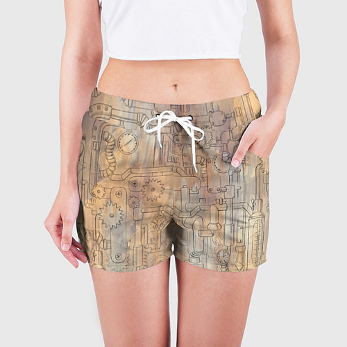 Женские шорты Стимпанк элементы / 3D-принт – фото 3