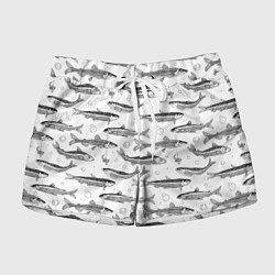 Шорты женские Корюшка паттерн, цвет: 3D-принт