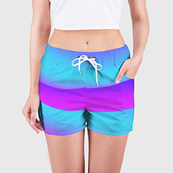 Шорты женские Неоновый прилив, цвет: 3D-принт — фото 2