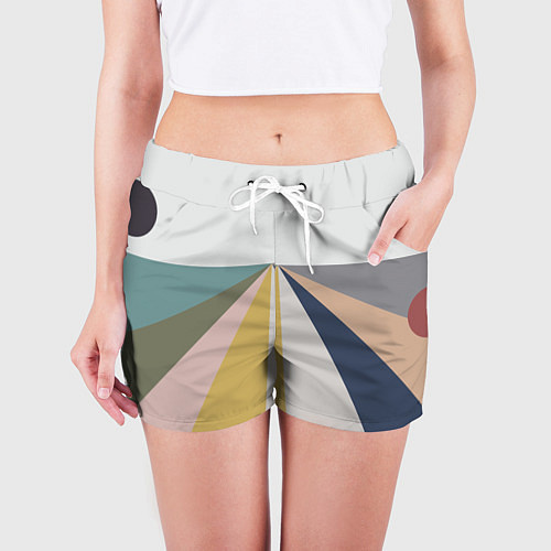 Женские шорты Черное солнце красная луна / 3D-принт – фото 3