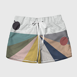 Шорты женские Черное солнце красная луна, цвет: 3D-принт