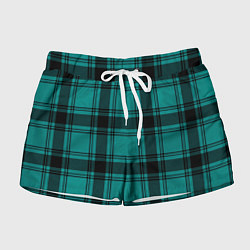 Шорты женские Checkered dark blue, цвет: 3D-принт
