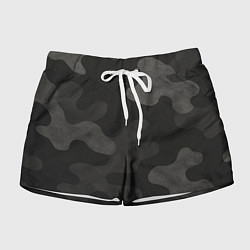 Женские шорты Черно-серый камуфляж