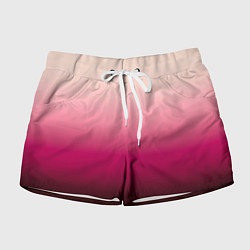 Шорты женские Градиент transcendent pink омбре, цвет: 3D-принт