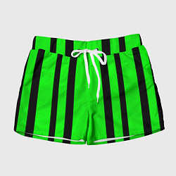 Женские шорты Color black and green stripes