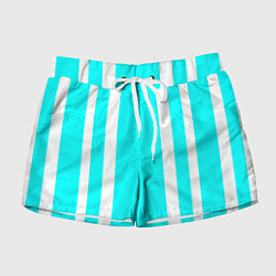 Женские шорты Color blue white stripes