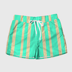 Женские шорты Color blue beige stripes