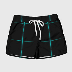 Женские шорты Color black blue stripes