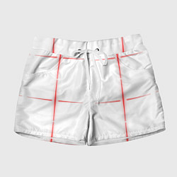 Шорты женские Color white red stripes, цвет: 3D-принт