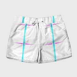 Женские шорты Color white blue pink stripes