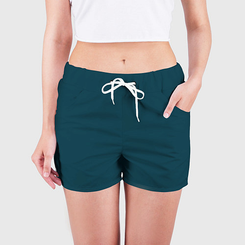 Женские шорты Морская глубина - однотон / 3D-принт – фото 3