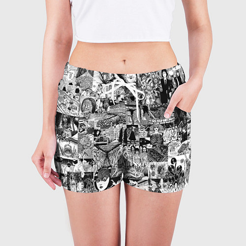 Женские шорты Horror World of Junji Ito / 3D-принт – фото 3