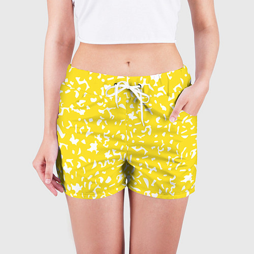 Женские шорты Лимонный камуфляж / 3D-принт – фото 3