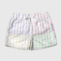 Шорты женские Color white multicolored stripes, цвет: 3D-принт