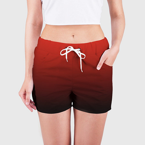 Женские шорты Red gradient / 3D-принт – фото 3