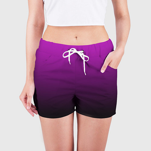 Женские шорты Purple gradient / 3D-принт – фото 3
