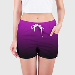 Шорты женские Purple gradient, цвет: 3D-принт — фото 2