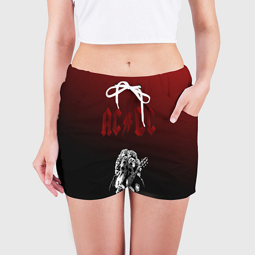 Женские шорты AcDc - gradient / 3D-принт – фото 3
